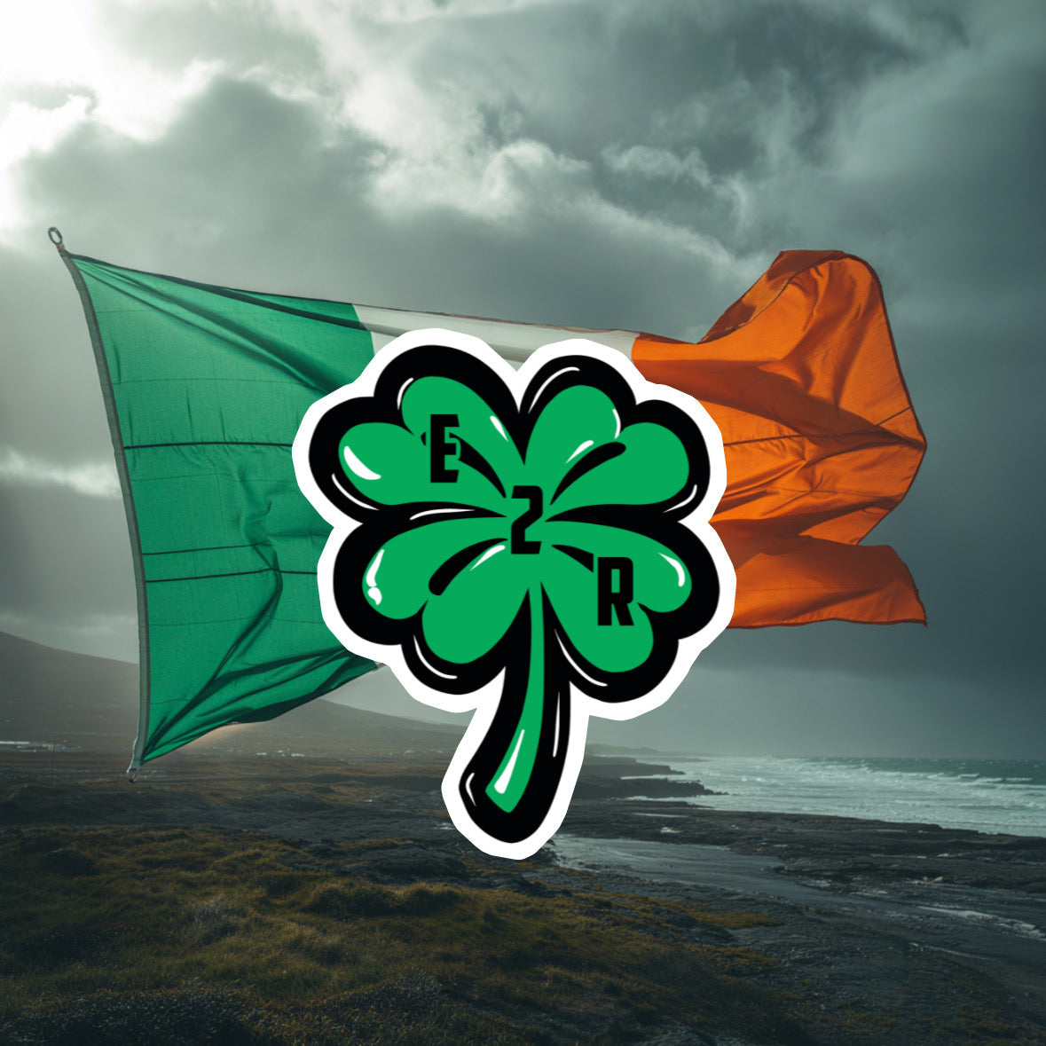 Four leaf clover sticker