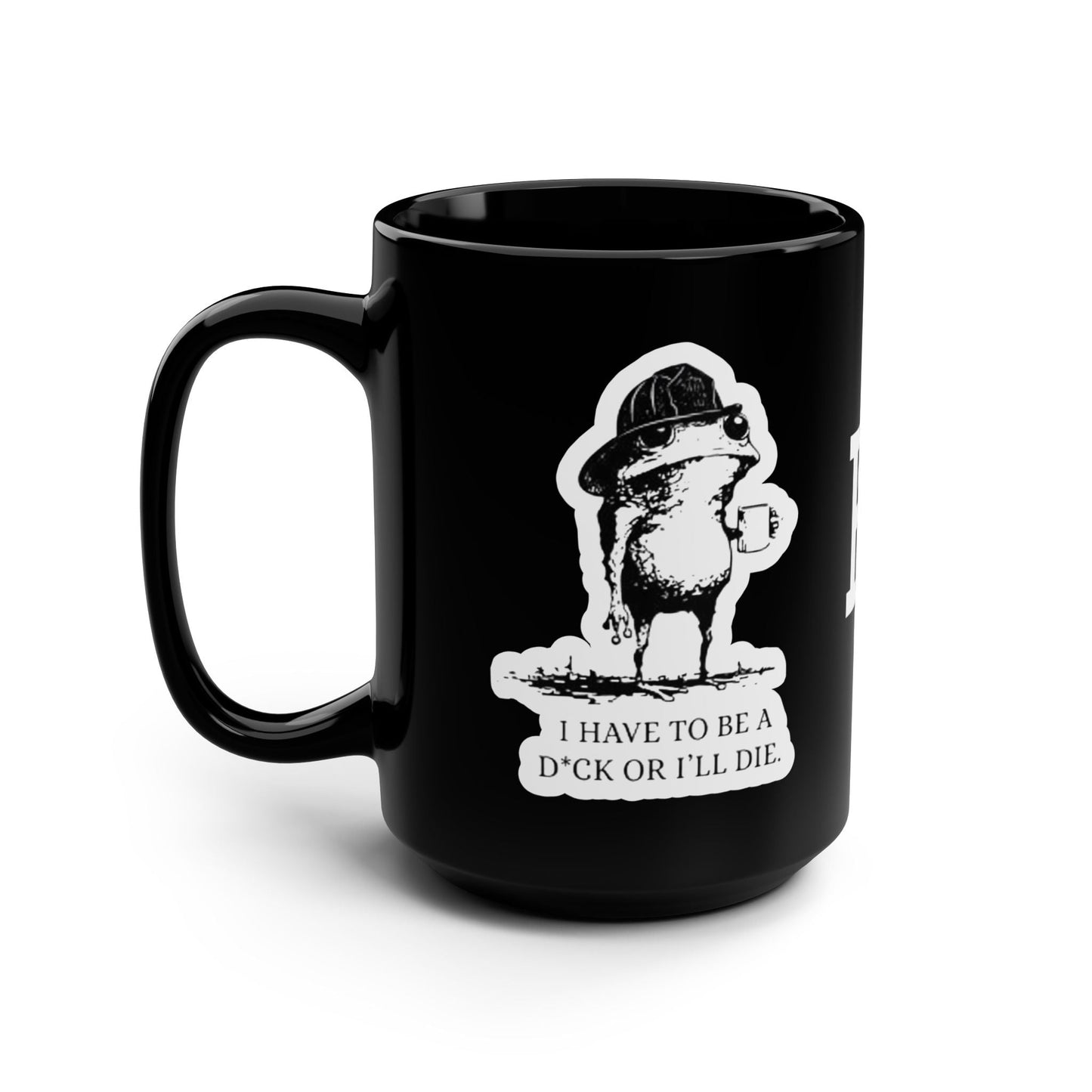 Froggy Black Mug, 15oz