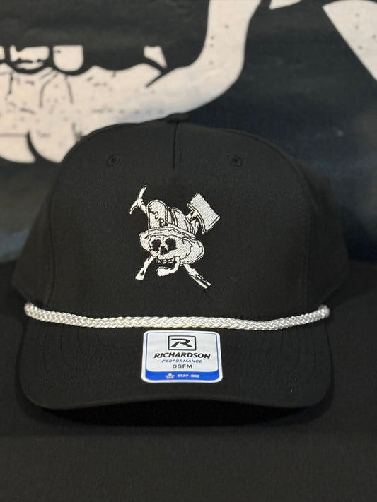 Black and white Skull Rope Hat