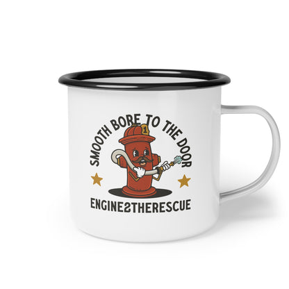 Smooth Bore To The Door Enamel Camp Cup