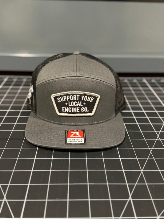 Support Your Local Engine Co. Charcoal and Black R168 7 Panel