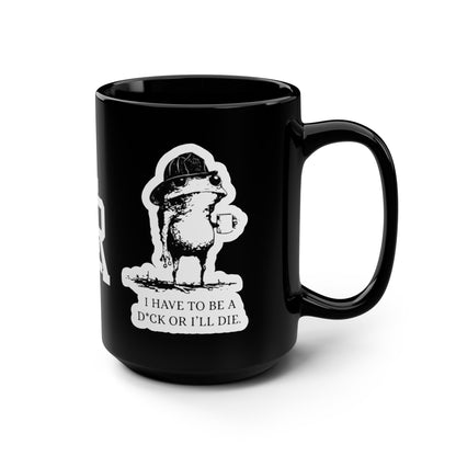 Froggy Black Mug, 15oz