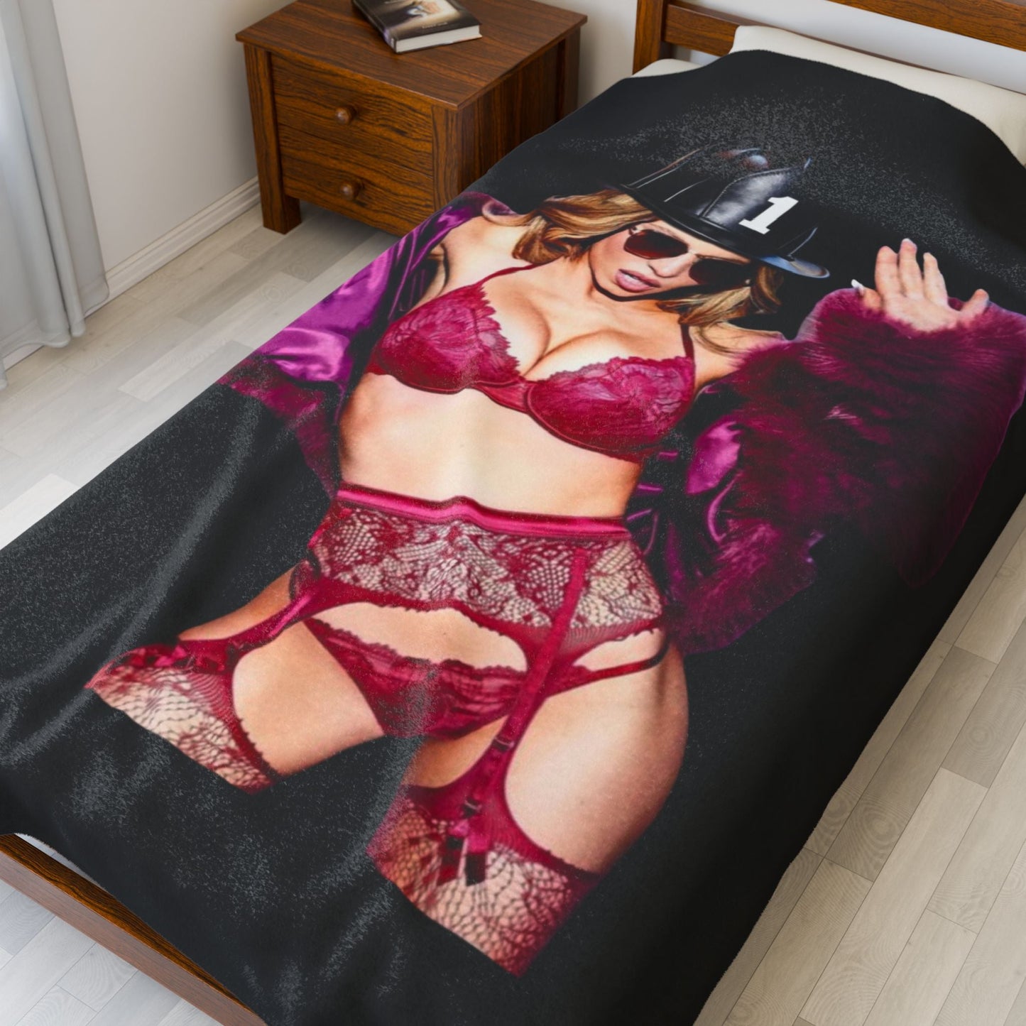Sweeney Pinky Velveteen Plush Blanket