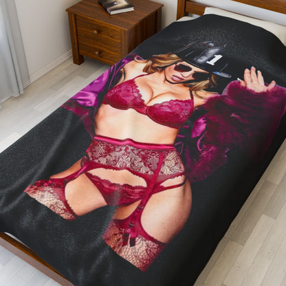 Sweeney Pinky Velveteen Plush Blanket