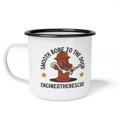 Smooth Bore To The Door Enamel Camp Cup