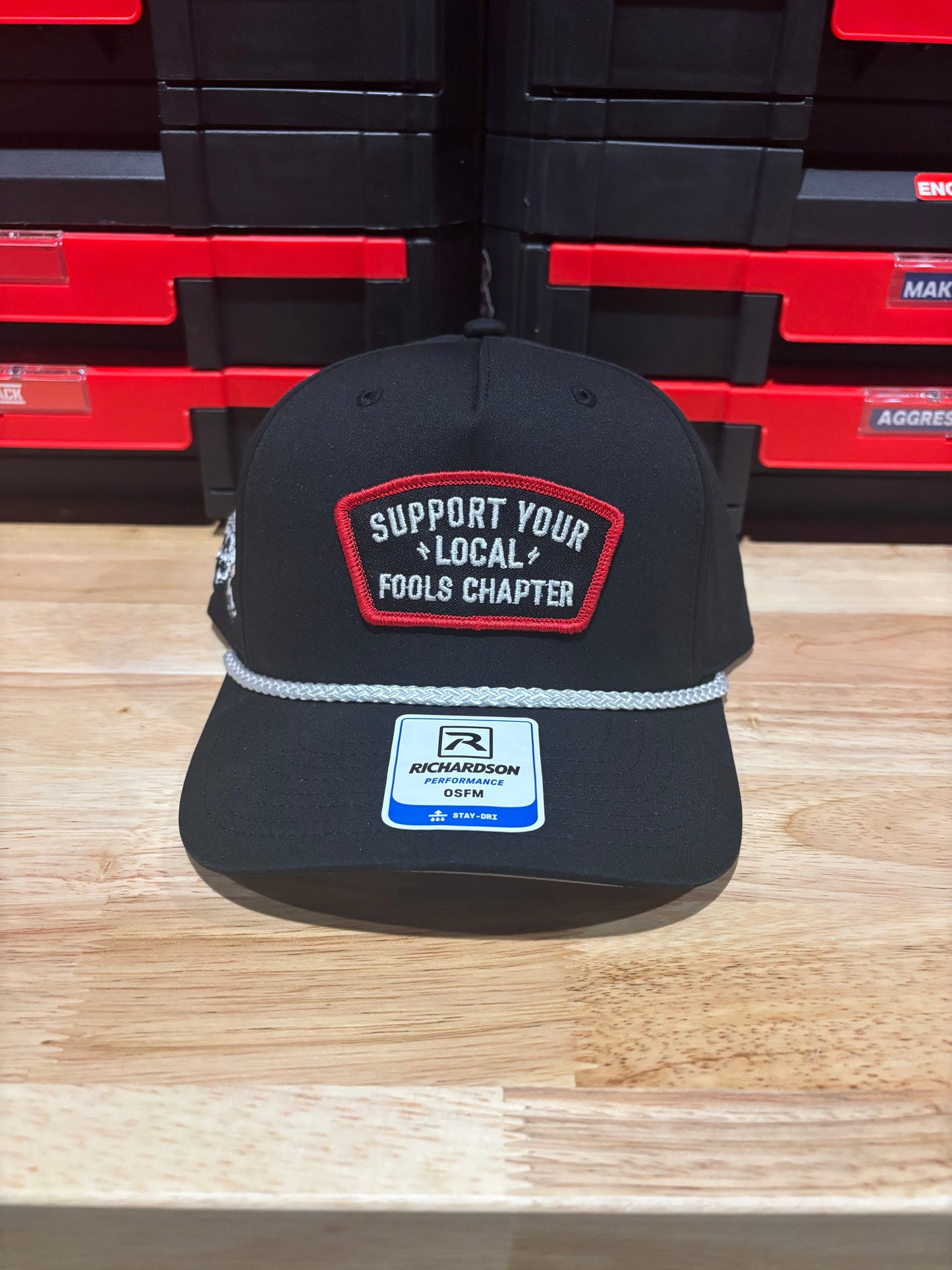 Support Your Local FOOLS Chapter, Black, Richardson Rope Hat