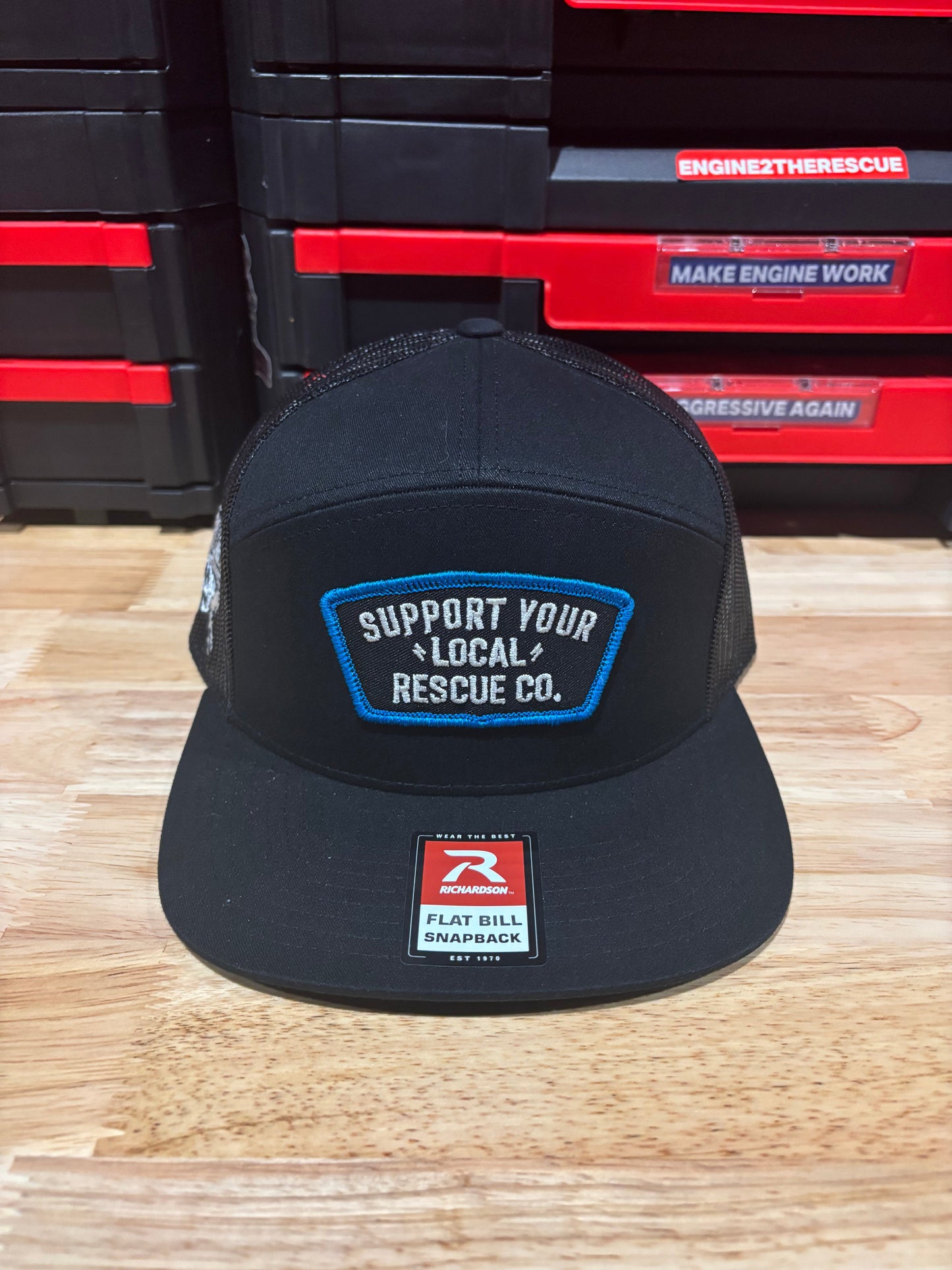 Support Your Local Rescue Co. Black R168 7 Panel