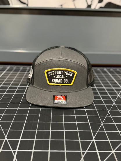 Support Your Local Squad Co. Charcoal and Black R168 7 Panel