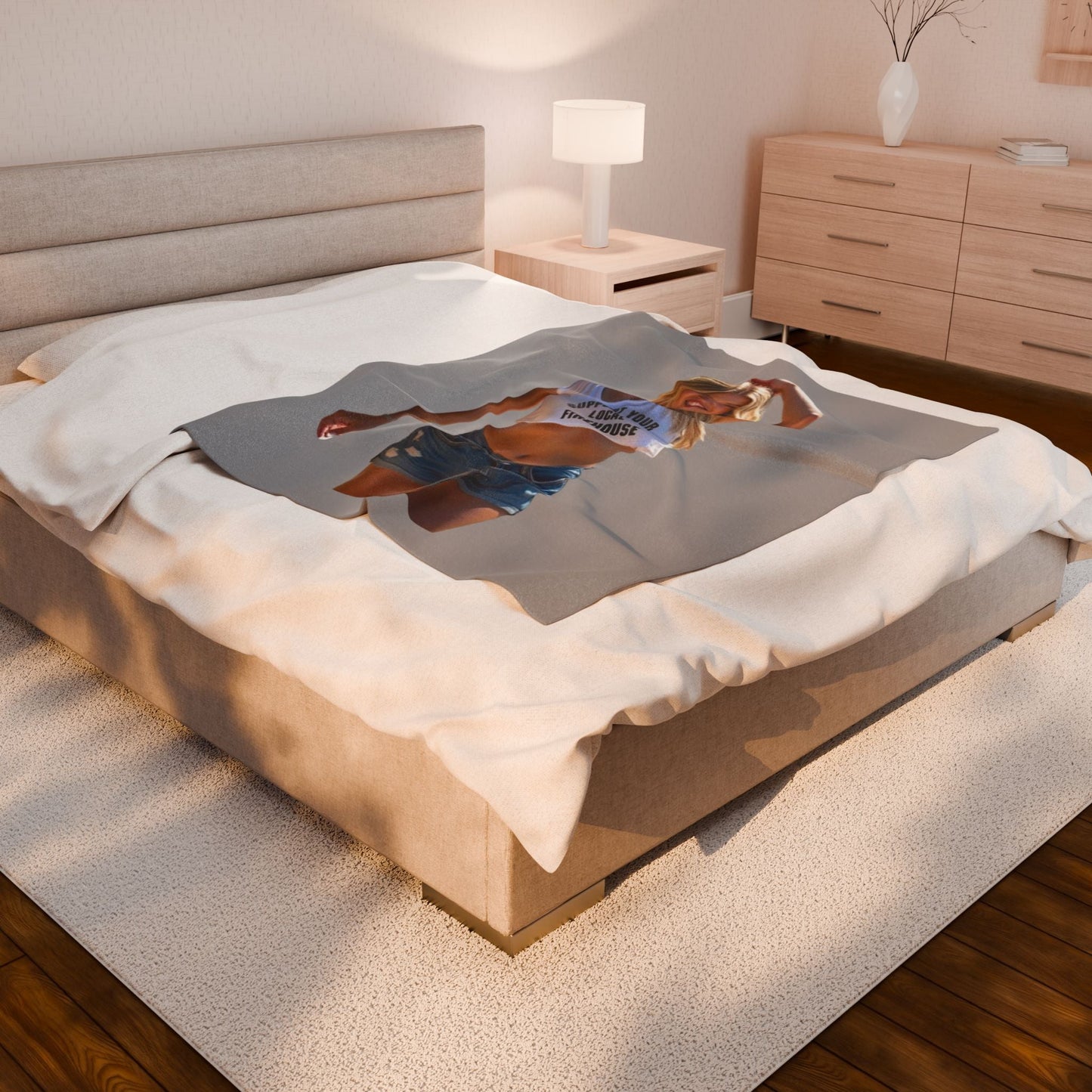 Support your local firehouse Velveteen Plush Blanket