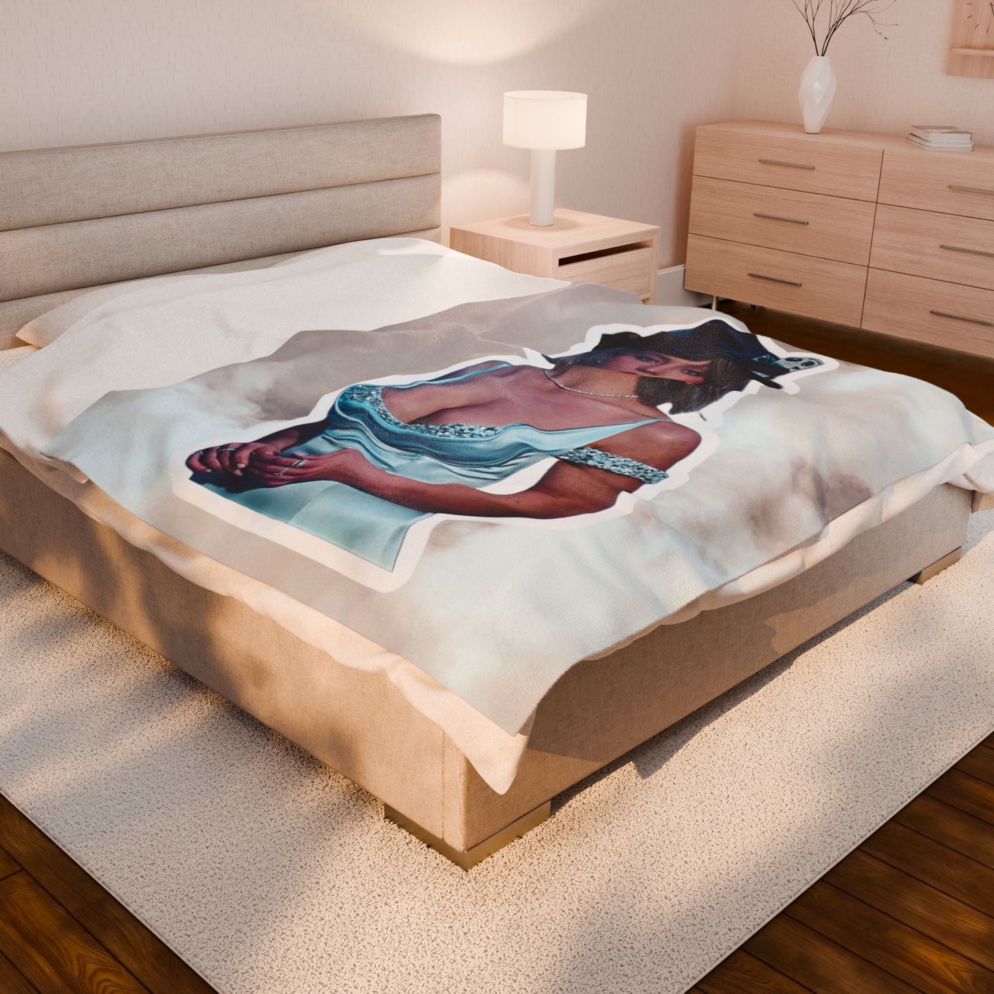 Sweeney clouds  Velveteen Plush Blanket