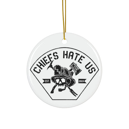 Chiefs Hate Us Ceramic Ornament