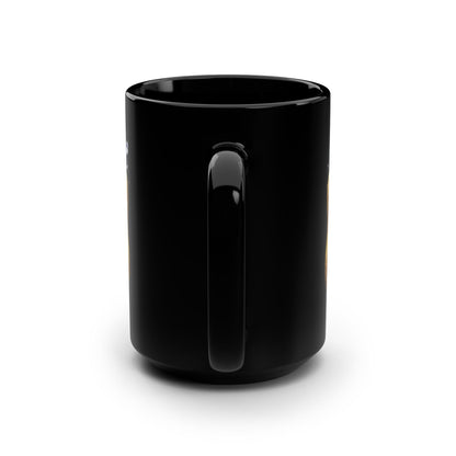 Burnt peanut Black Mug, 15oz