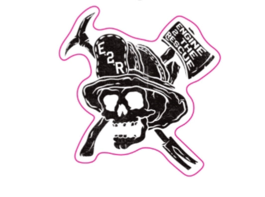 E2R Black helmet sticker