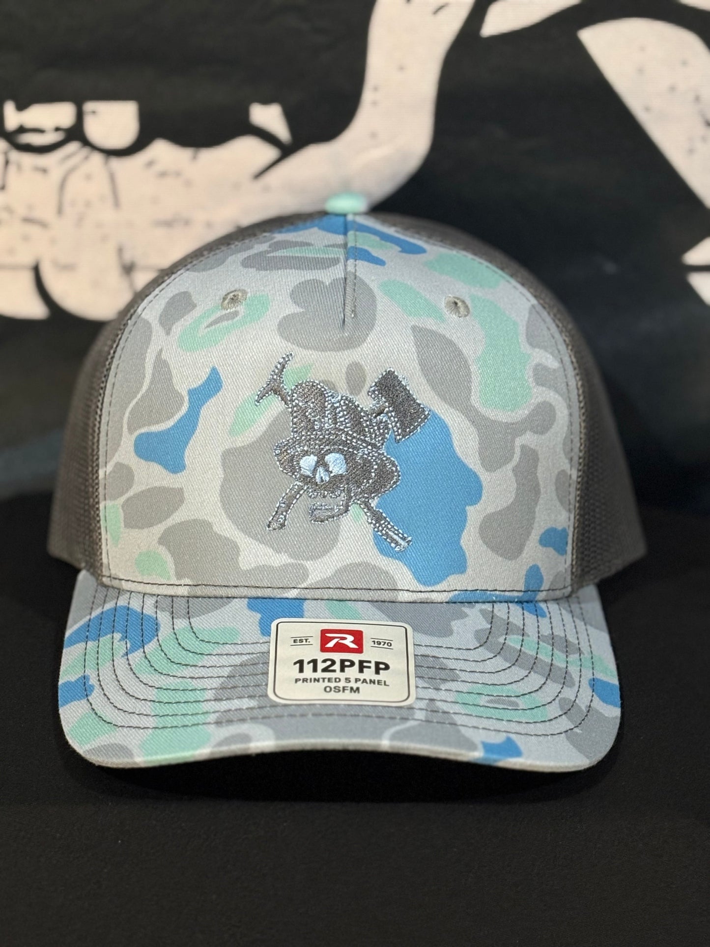 Duck Camo Skull Blue/Charcoal 112