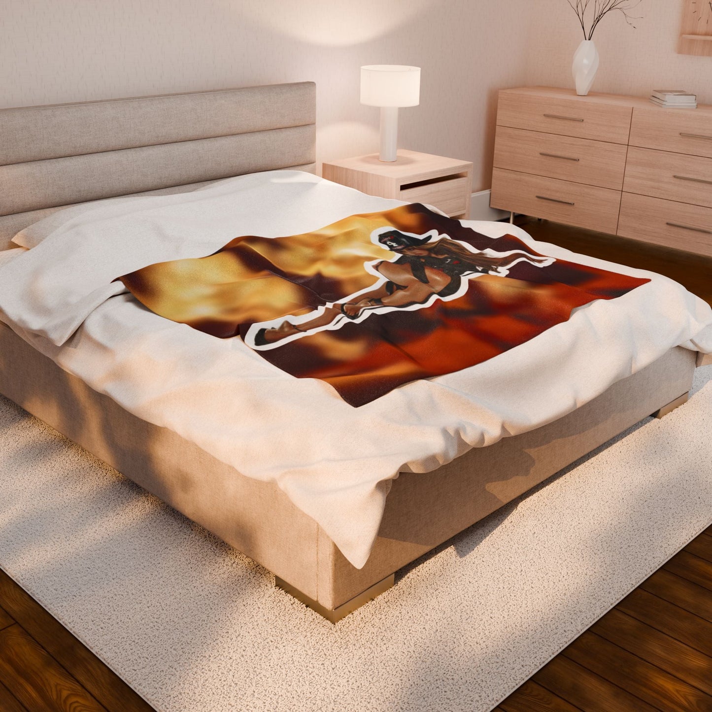Tate fire Velveteen Plush Blanket