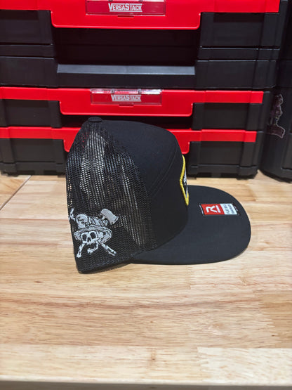 Support Your Local Cowboy Fireman, Black R168 7 Panel