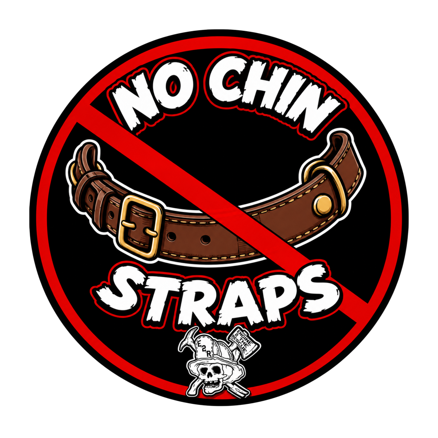 No chin straps
