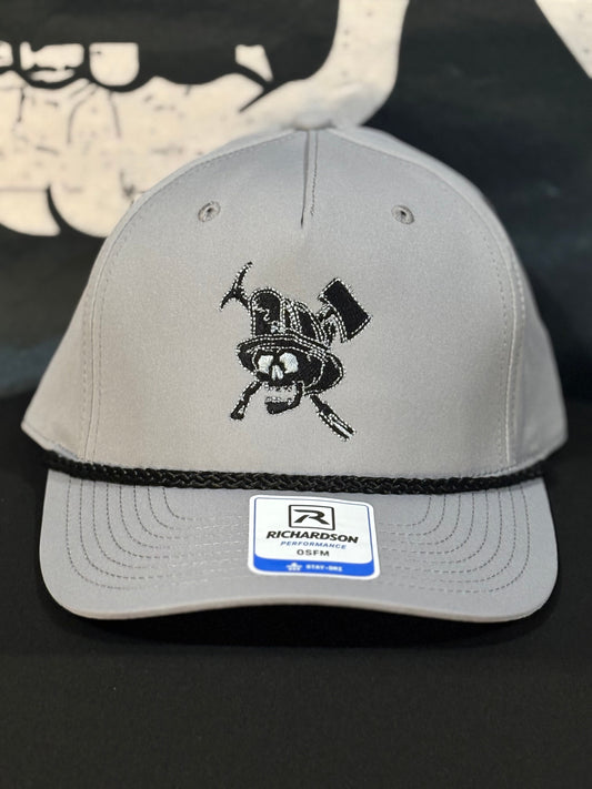 Gray and black Skull Rope hat