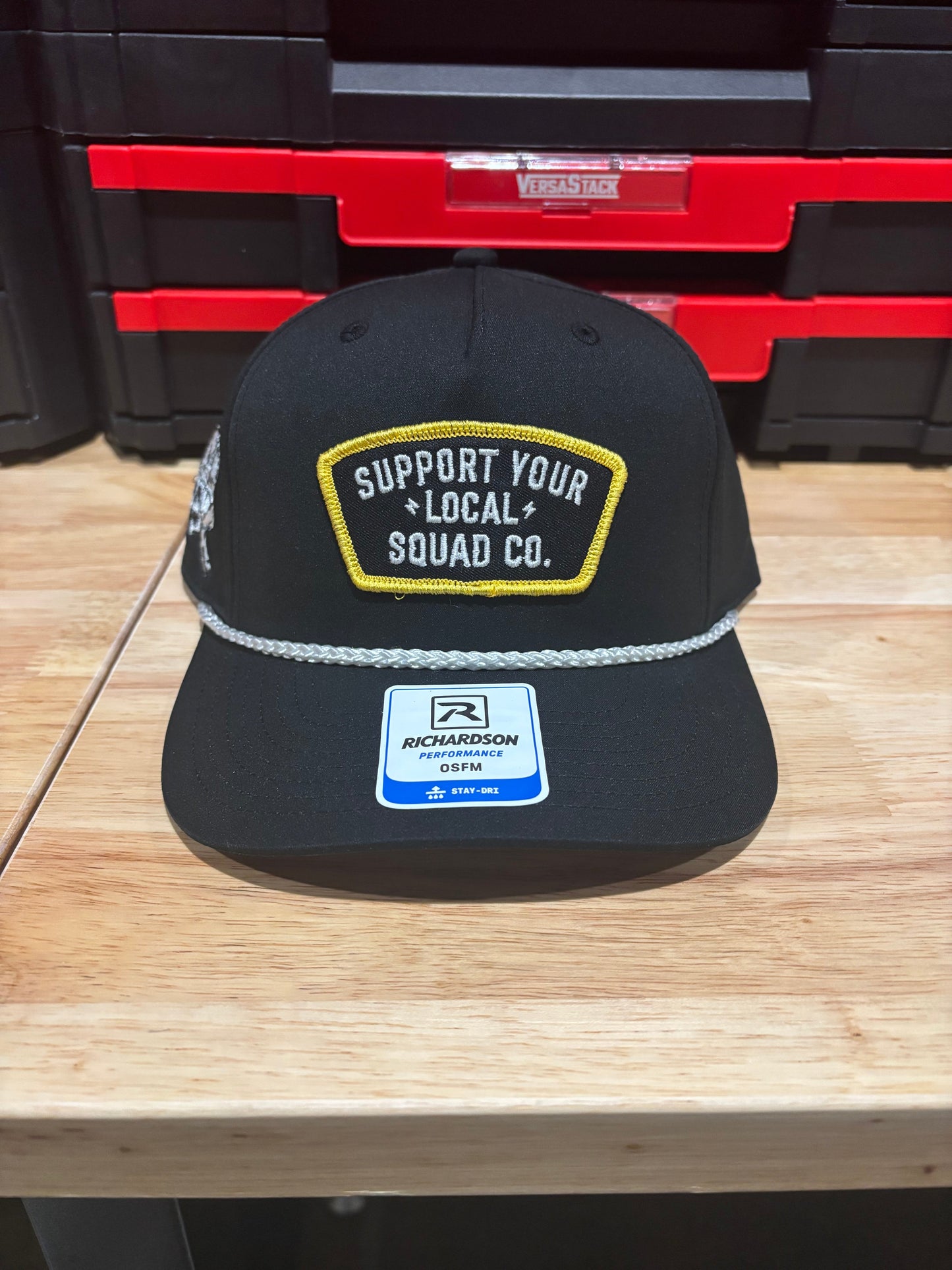 Support Your Local Squad Co. Black, Richardson Rope Hat