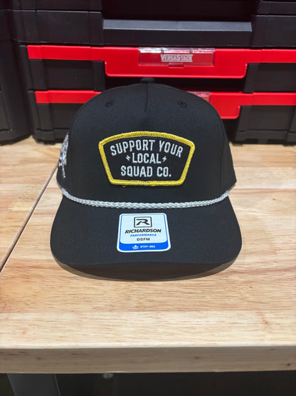 Support Your Local Squad Co. Black, Richardson Rope Hat