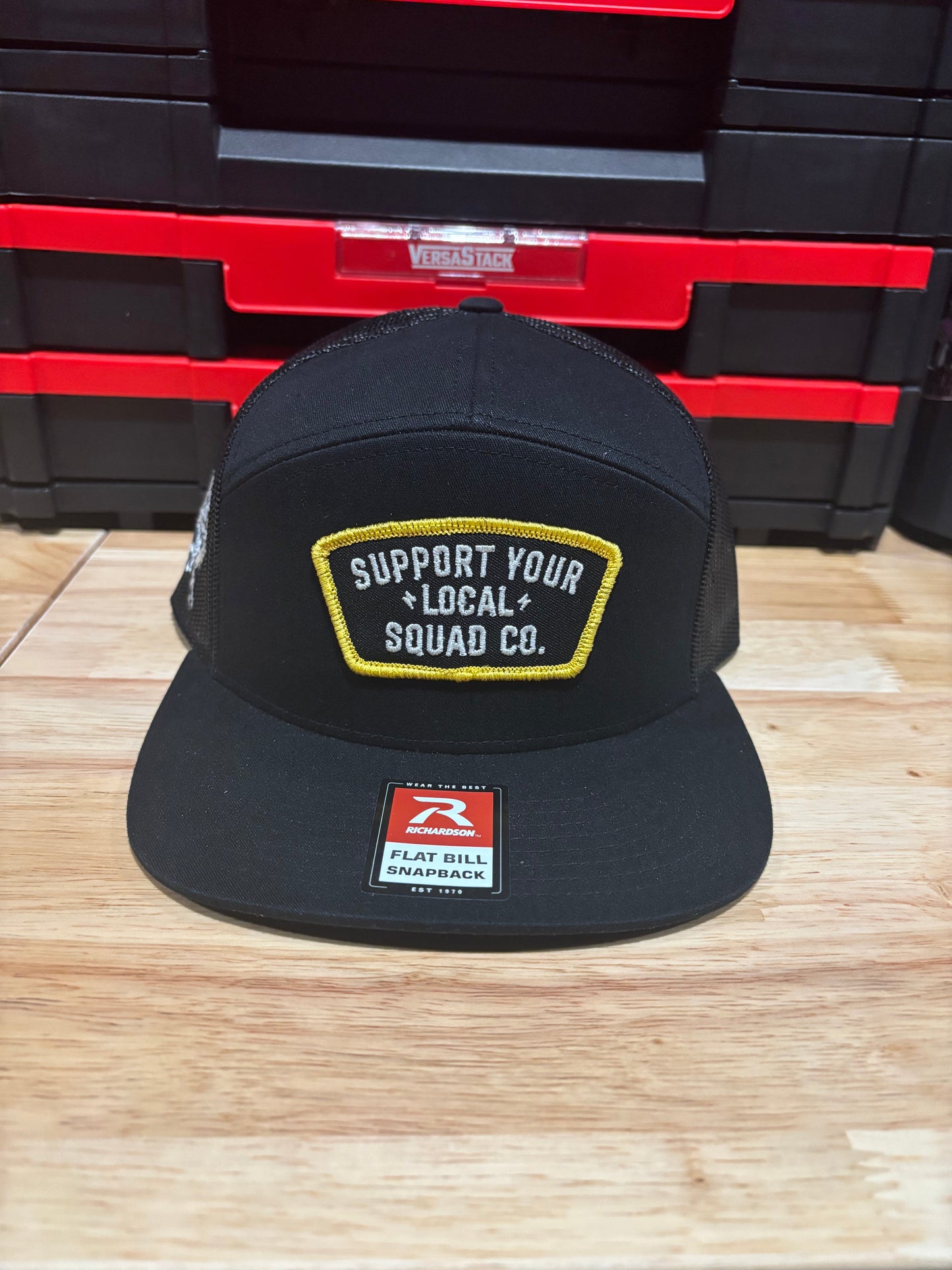 Support Your Local Squad Co. Black R168 7 Panel