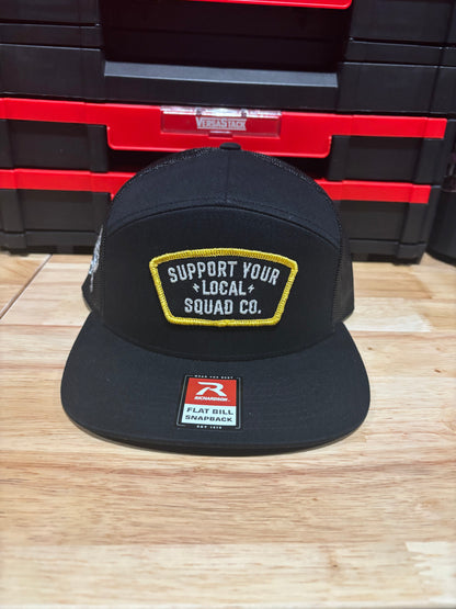 Support Your Local Squad Co. Black R168 7 Panel