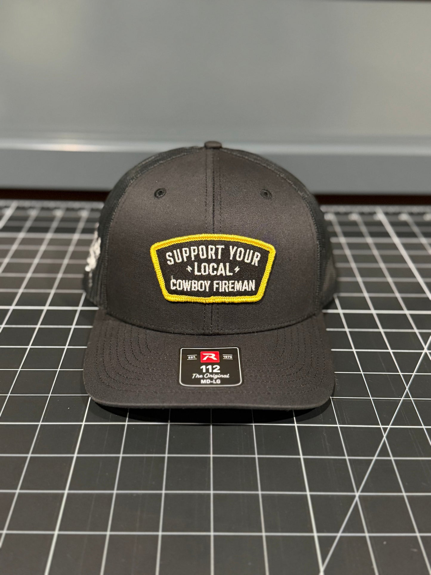 Support Your Local Cowboy Fireman, Black R112