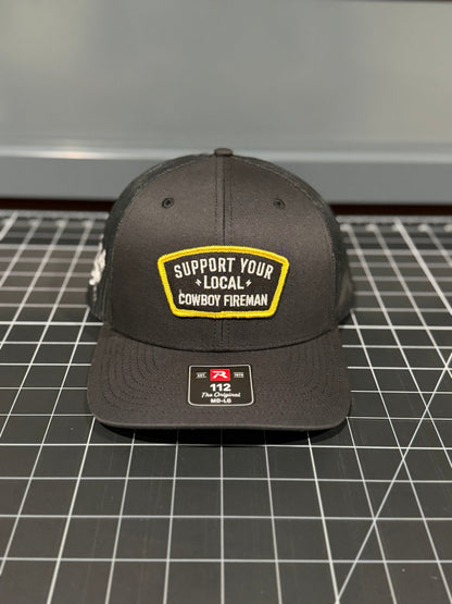 Support Your Local Cowboy Fireman, Black R112
